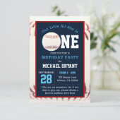 Honkbal Eerste Verjaardag Kaart (Staand voorkant)