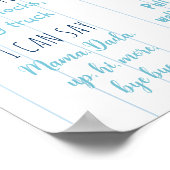 Honkbal Eerste Verjaardag Mijlpaal teken Poster (Hoek)