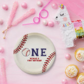 Honkbal Eerste Verjaardag Papieren Bordje (Feest)