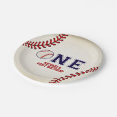 Honkbal Eerste Verjaardag Papieren Bordje (Gekanteld)