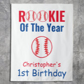 Honkbal Eerste Verjaardag Rookie Wandkleed