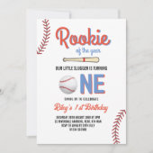 Honkbal Eerste Verjaardagsfeest Meisje Jongen Een Kaart (Voorkant)