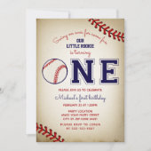 Honkbal eerste verjaardagsfeestje kaart (Voorkant)