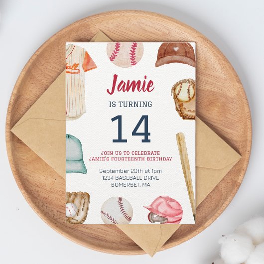 Honkbal elke leeftijd jongen verjaardag kaart