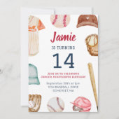 Honkbal elke leeftijd jongen verjaardag kaart (Voorkant)