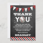 Honkbal elke leeftijd Verjaardag Bedankkaart (Voorkant)