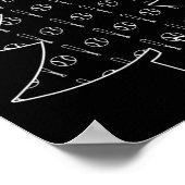 Honkbal en bat Collage Sport Kerstboom Poster (Hoek)