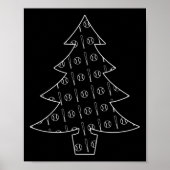 Honkbal en bat Collage Sport Kerstboom Poster (Voorkant)
