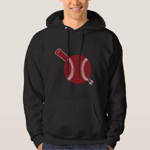 Honkbal en Bat Icon Hoodie