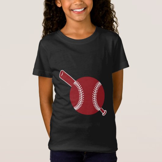 Honkbal en Bat Icon T-shirt (Voorkant)