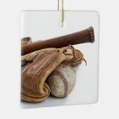  honkbal en bat keramisch ornament (Rechts)
