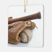  honkbal en bat keramisch ornament (Links)