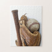  honkbal en bat legpuzzel (Verticaal)