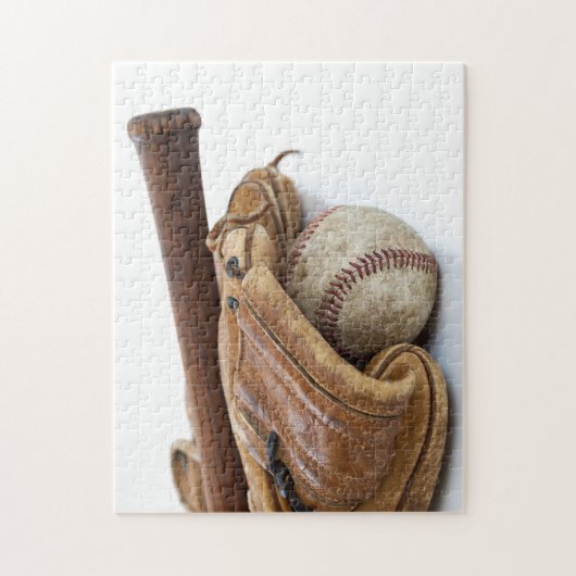 honkbal en bat legpuzzel (Verticaal)
