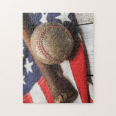 honkbal en bat legpuzzel (Verticaal)