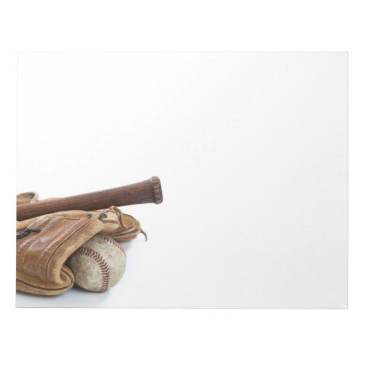  honkbal en bat notitieblok (Voorkant)