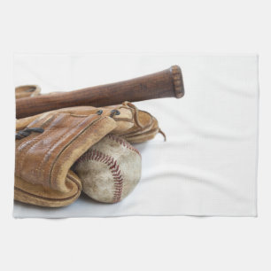  honkbal en bat theedoek
