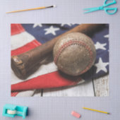  honkbal en bat tissuepapier (Craft)