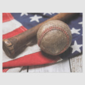  honkbal en bat tissuepapier (Voorkant)