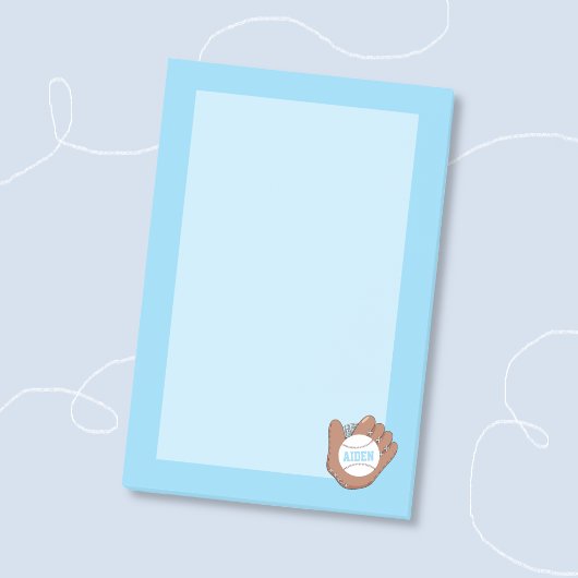 Honkbal en handschoen Blauwe kinderpost-it's Post-it® Notes