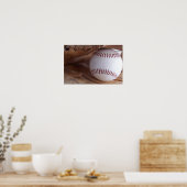 Honkbal en handschoen Sport Poster (Keuken)