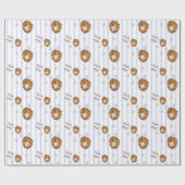 Honkbal en handschoenpatroon cadeaupapier (Vlak)