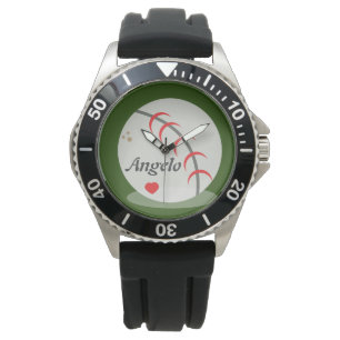 Honkbal en Hart Sportbal Heren Cadeau Horloge