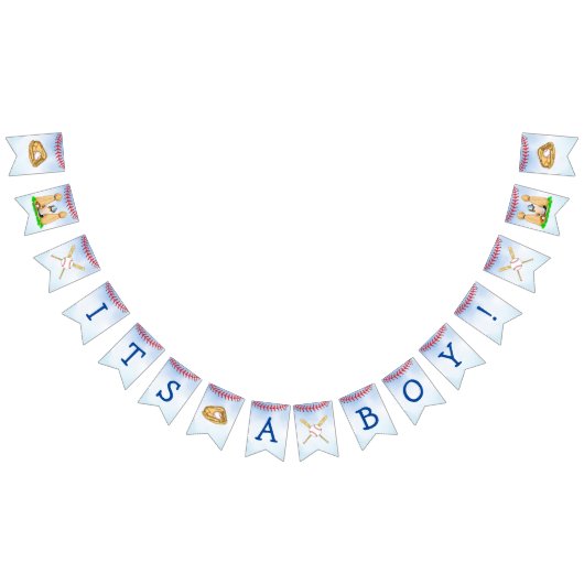 Honkbal en Honden Theme Boy's Baby shower Vlaggetjes (Alle)