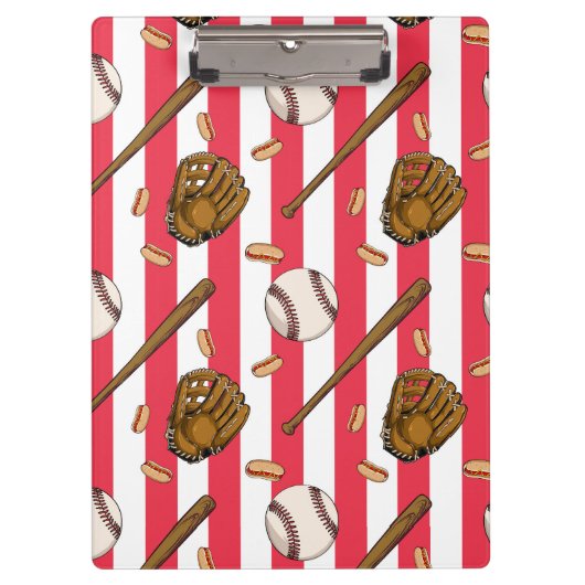 Honkbal en Hot Dogs Clipboard Klembord (Voorkant)