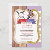 Honkbal en Paard Gezamenlijke Jongen Meisje Verjaa Kaart (Voorkant)