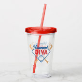 Honkbal en Softbal Lover Game Tumbler Acryl Drinkbeker (Achterkant)