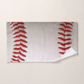 Honkbal en Softbal Rode Steek Bad Handdoek (Handdoek)