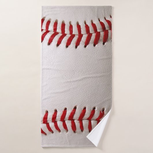 Honkbal en Softbal Rode Steek Badhanddoek (Badhanddoek)