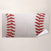 Honkbal en Softbal Rode Steek Badhanddoek (Badhanddoek)