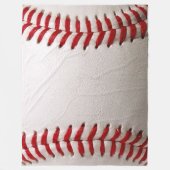 Honkbal en Softbal Rode Steek Fleece Deken (Voorkant)
