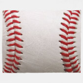 Honkbal en Softbal Rode Steek Fleece Deken (Voorkant (Horizontaal))