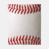 Honkbal en Softbal Rode Steek Fleece Deken (Voorkant)
