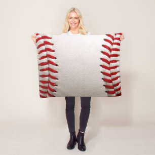 Honkbal en Softbal Rode Steek Fleece Deken