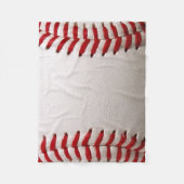 Honkbal en Softbal Rode Steek Fleece Deken (Voorkant)