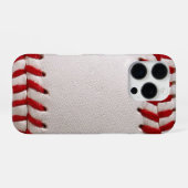Honkbal en Softbal Rode Steek iPhone Hoesje (Achterkant horizontaal)