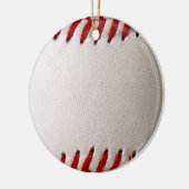 Honkbal en Softbal Rode Steek Keramisch Ornament (Links)