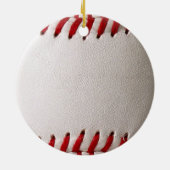 Honkbal en Softbal Rode Steek Keramisch Ornament (Achterkant)