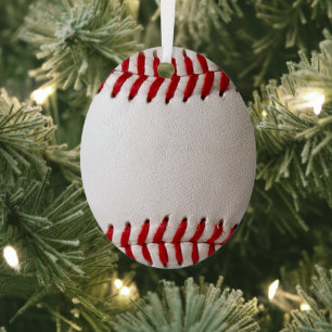 Honkbal en Softbal Rode Steek Metalen Ornament