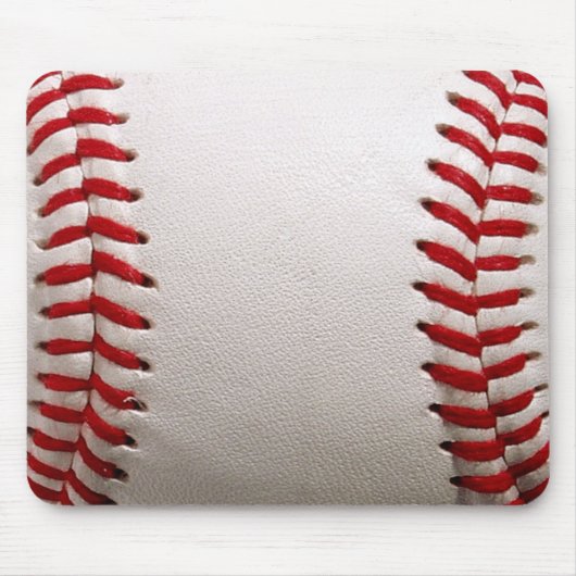 Honkbal en Softbal Rode Steek Muismat (Voorkant)