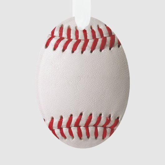 Honkbal en Softbal Rode Steek Ornament (voorkant)