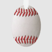Honkbal en Softbal Rode Steek Ornament (achterkant)