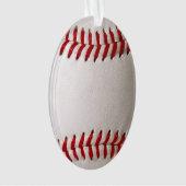 Honkbal en Softbal Rode Steek Ornament (voorkant)