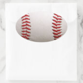 Honkbal en Softbal Rode Steek Ovale Sticker (Tas)