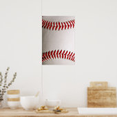 Honkbal en Softbal Rode Steek Poster (Keuken)