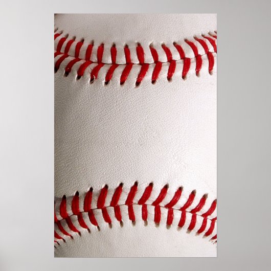 Honkbal en Softbal Rode Steek Poster (Voorkant)